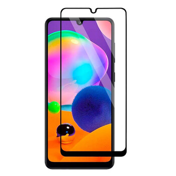 3x gehärtetes 3D Schutzglas mit Rahmen für Samsung Galaxy A31 A315F - schwarz