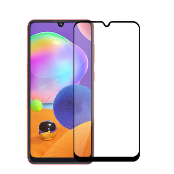 Picasee gehärtetes 3D Schutzglas mit Rahmen für Samsung Galaxy A31 A315F - schwarz