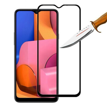 3x Picasee gehärtetes 3D Schutzglas mit Rahmen für Samsung Galaxy A20s - schwarz - 2+1 gratis