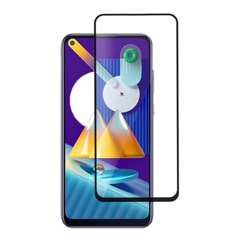 Gehärtetes 3D Schutzglas mit Rahmen für Samsung Galaxy M11 - schwarz