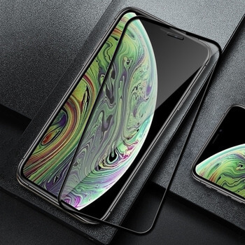 Gehärtetes 3D Schutzglas mit Rahmen für Apple iPhone XS Max - schwarz