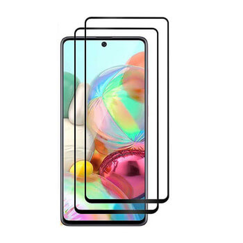 3x gehärtetes 3D Schutzglas mit Rahmen für Samsung Galaxy M51 M515F - schwarz