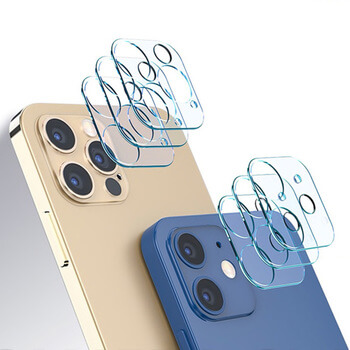 3x Picasee gehärtetes Schutzglas für das Kamerobjektiv des Mobiltelefons Apple iPhone 12 mini 2+1 gratis