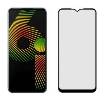 Picasee gehärtetes 3D Schutzglas mit Rahmen für Realme 6i - schwarz