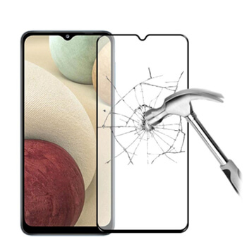 Picasee gehärtetes 3D Schutzglas mit Rahmen für Samsung Galaxy A12 A125F - schwarz
