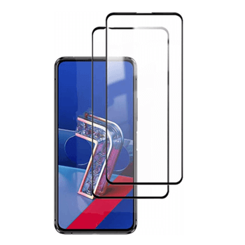 Gehärtetes 3D Schutzglas mit Rahmen für Asus Zenfone 7 ZS670KS - schwarz