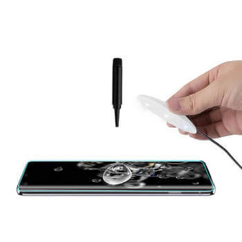 3x Picasee 3D UV gebogenes Schutzglas für Samsung Galaxy S21 Ultra 5G G998B - 2+1 gratis