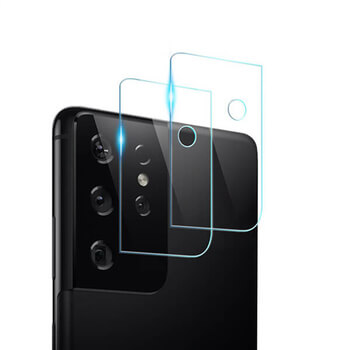 3x Picasee gehärtetes Schutzglas für das Kamerobjektiv des Mobiltelefons Samsung Galaxy S21 Ultra 5G G998B 2+1 gratis