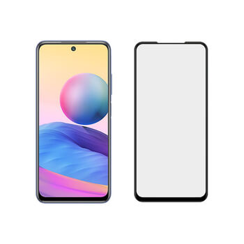 3x gehärtetes 3D Schutzglas mit Rahmen für Xiaomi Redmi Note 10 5G - schwarz - 2+1 gratis