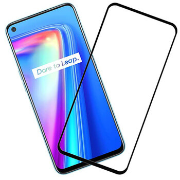 Picasee gehärtetes 3D Schutzglas mit Rahmen für Realme 8 Pro - schwarz