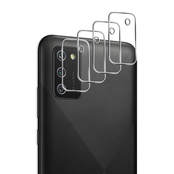 3x Picasee gehärtetes Schutzglas für das Kamerobjektiv des Mobiltelefons Samsung Galaxy A02s A025G 2+1 gratis