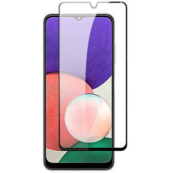 Picasee gehärtetes 3D Schutzglas mit Rahmen für Samsung Galaxy A22 A225F 4G - schwarz