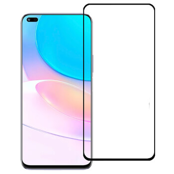 3x gehärtetes 3D Schutzglas mit Rahmen für Huawei Nova 8i - schwarz