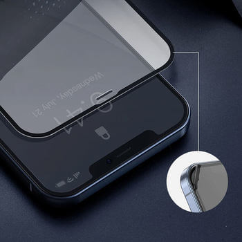 Picasee gehärtetes 3D Schutzglas mit Rahmen für Apple iPhone 14 - schwarz