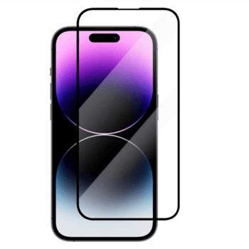 Gehärtetes 3D Schutzglas mit Rahmen für Apple iPhone 14 Pro Max - schwarz