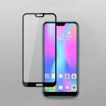 Gehärtetes 3D Schutzglas mit Rahmen für Honor 10 - schwarz
