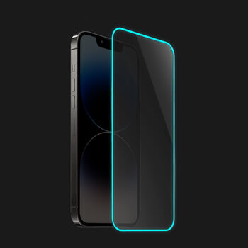 Picasee Gehärtetes Schutzglas mit einem im Dunkeln leuchtenden Rahmen für Xiaomi Redmi 10 5G - Blau