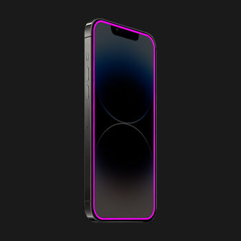 3x Picasee Gehärtetes Schutzglas mit einem im Dunkeln leuchtenden Rahmen für Xiaomi Redmi 10 5G - Rosa