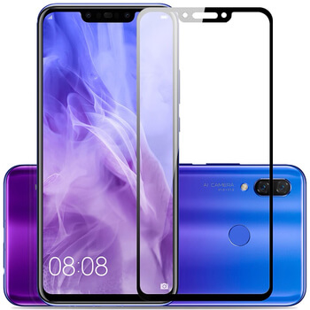 Gehärtetes 3D Schutzglas mit Rahmen für Huawei Nova 3i - schwarz