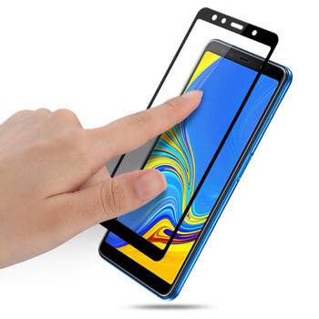 Picasee gehärtetes 3D Schutzglas mit Rahmen für Samsung Galaxy A7 2018 A750F - schwarz