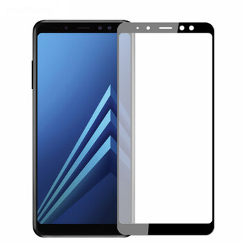3x Picasee gehärtetes 3D Schutzglas mit Rahmen für Samsung Galaxy A8 2018 A530F - schwarz - 2+1 gratis
