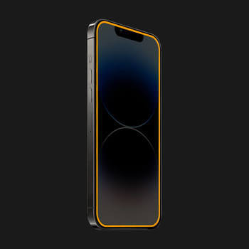 Picasee Gehärtetes Schutzglas mit einem im Dunkeln leuchtenden Rahmen für Huawei Nova 3 - Orange