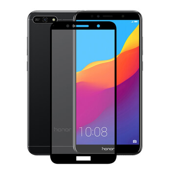 Gehärtetes 3D Schutzglas mit Rahmen für Honor 7A - schwarz