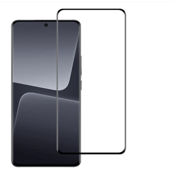 3x Picasee gehärtetes 3D Schutzglas mit Rahmen für Xiaomi 13T - schwarz - 2+1 gratis