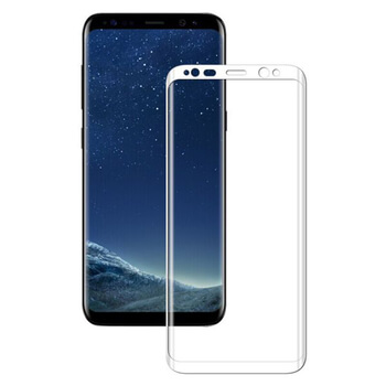 Picasee gehärtetes 3D Schutzglas mit Rahmen für Samsung Galaxy S8+ G955F - weiß