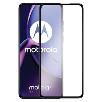 Gehärtetes 3D Schutzglas mit Rahmen für Motorola Moto G84 5G - schwarz