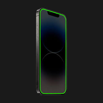 3x Picasee Gehärtetes Schutzglas mit einem im Dunkeln leuchtenden Rahmen für Xiaomi Poco F2 Pro - Grünn