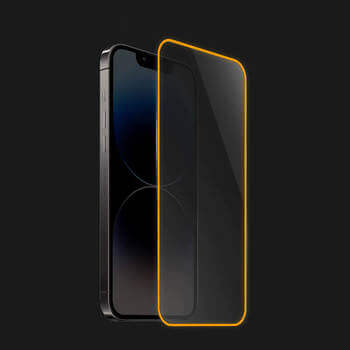 3x Gehärtetes Schutzglas mit einem im Dunkeln leuchtenden Rahmen für Xiaomi Mi 10T - Orange