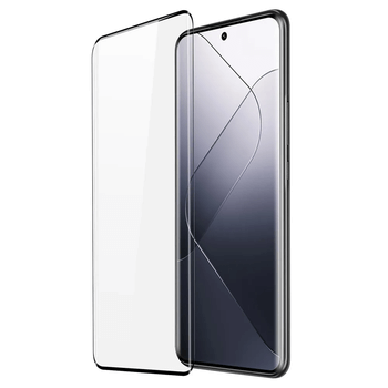 3x Picasee gehärtetes 3D Schutzglas mit Rahmen für Xiaomi 14 Ultra - schwarz - 2+1 gratis