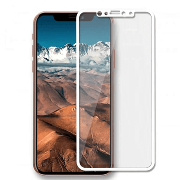 Picasee gehärtetes 3D Schutzglas mit Rahmen für Apple iPhone X/XS - weiß