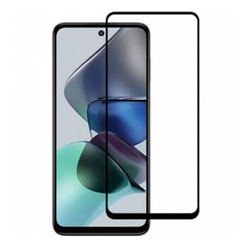 3x gehärtetes 3D Schutzglas mit Rahmen für Motorola Moto G14 - schwarz