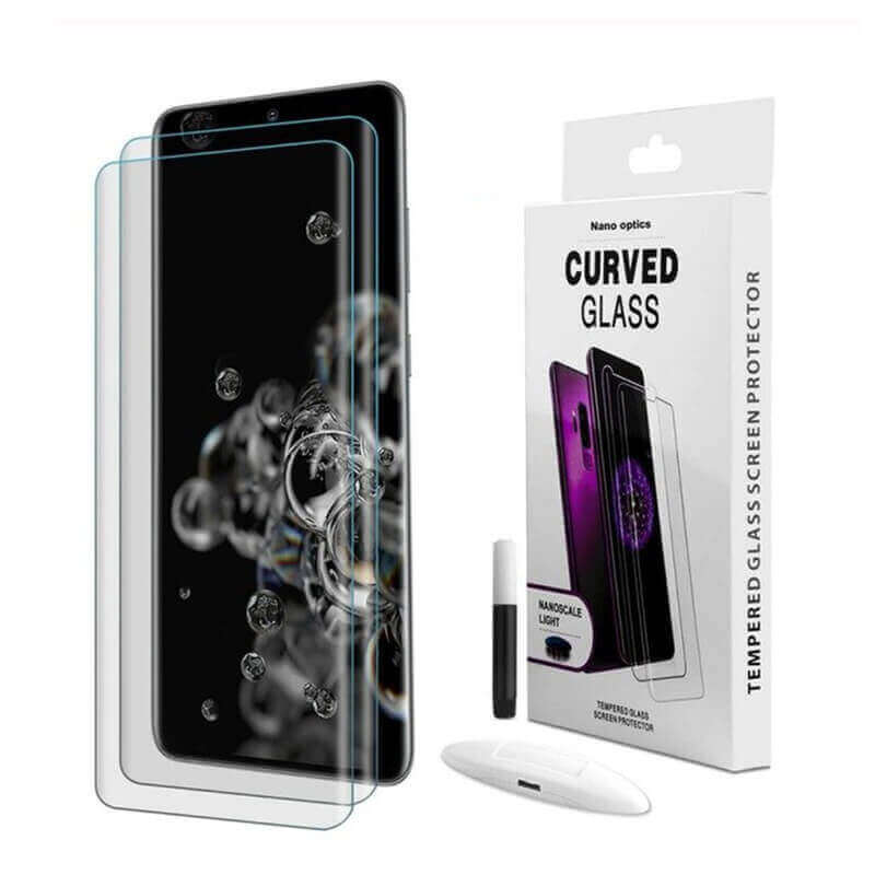 3x Picasee 3D UV gebogenes Schutzglas für Samsung Galaxy S23 5G - 2+1 gratis