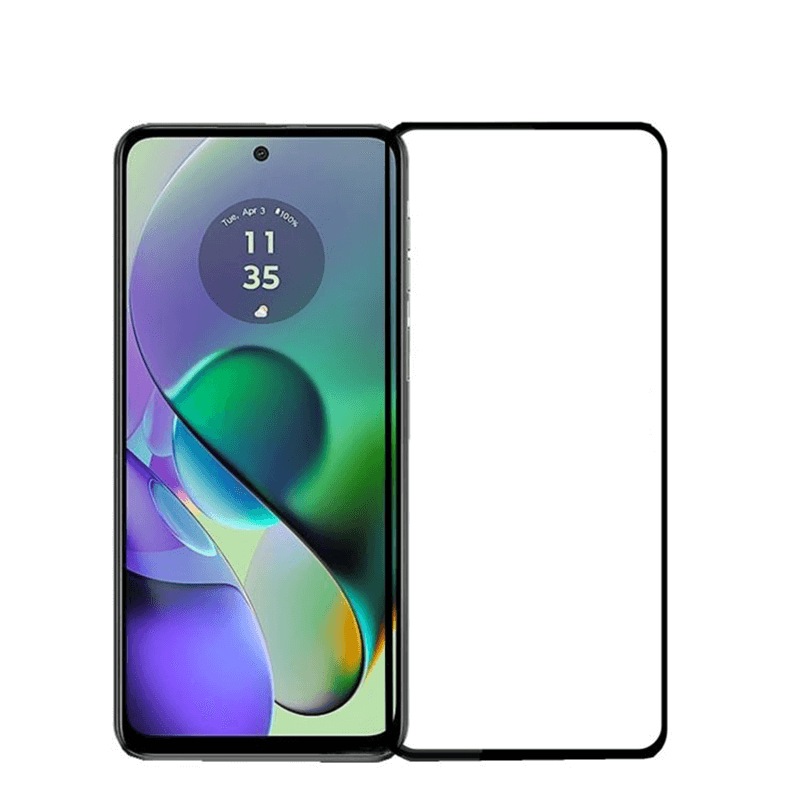 3x Picasee gehärtetes 3D Schutzglas mit Rahmen für Motorola Moto G54 5G - schwarz - 2+1 gratis
