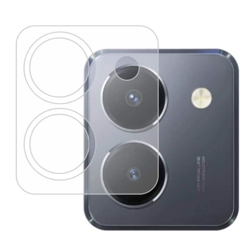 3x Picasee gehärtetes Schutzglas für das Kamerobjektiv des Mobiltelefons Vivo Y36 4G 2+1 gratis