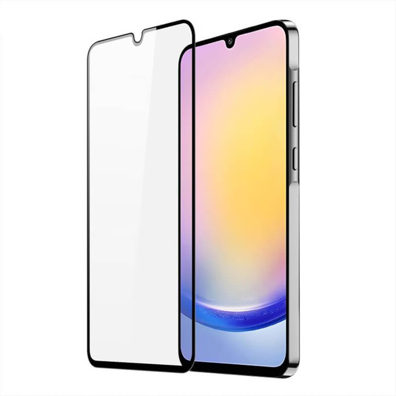 Picasee gehärtetes 3D Schutzglas mit Rahmen für Samsung Galaxy A25 A256B 5G - schwarz