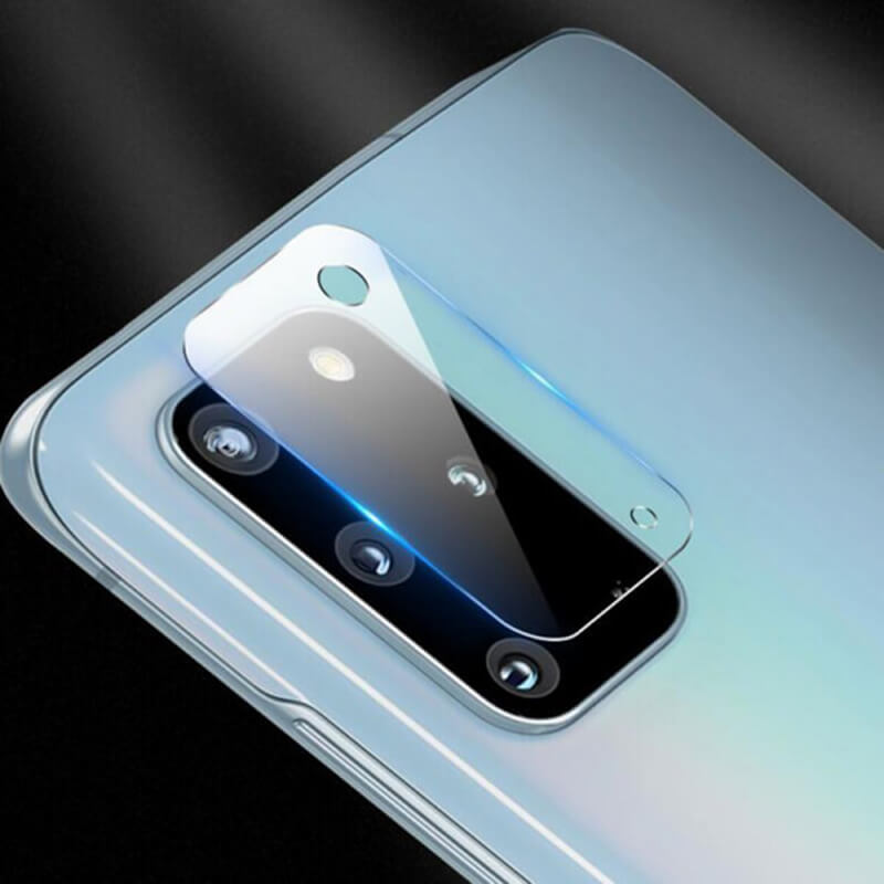3x Picasee gehärtetes Schutzglas für das Kamerobjektiv des Mobiltelefons Samsung Galaxy S20+ G985F 2+1 gratis