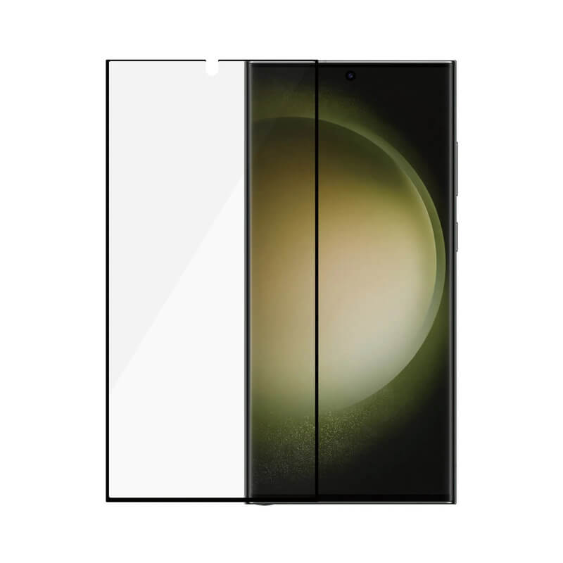 3x Picasee gehärtetes 3D Schutzglas mit Rahmen für Samsung Galaxy S24 Ultra S928B 5G - schwarz - 2+1 gratis